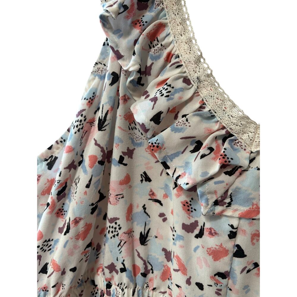 Torrid Size 3X Floral Sleeveless Challis Hilo Ruffle Tank Top Fairy Cottagecore - Picture 4 of 5